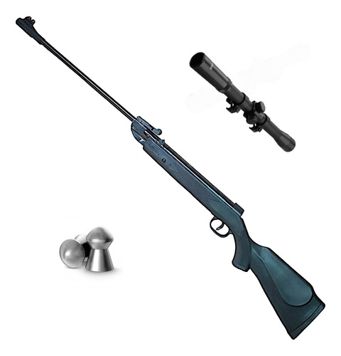 Rifle Aire Comprimido Fox Resorte Cazador  + Mira 4x20