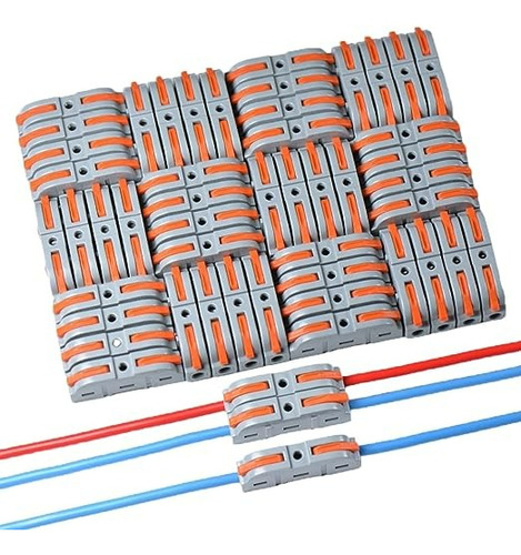 Set 60 Conectores Cable Rápido Tipo Wago Entrada