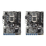 2 Adaptadores Lga1155 De Placa Base B75 Eth Mining De 12 Pci