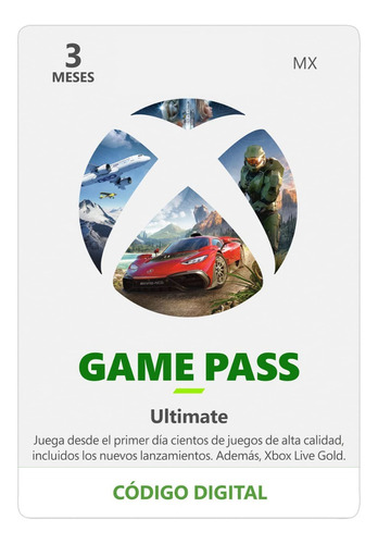 Xbox Game Pass Ultimate 3 Meses  (codigo Digital)