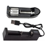 Cargador De Baterías 14500 16340 18650 26650 Li-ion Tipo Usb