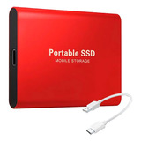 Disco Solido Ssd Externo Portátil 8tb Usb Tipo c color rojo