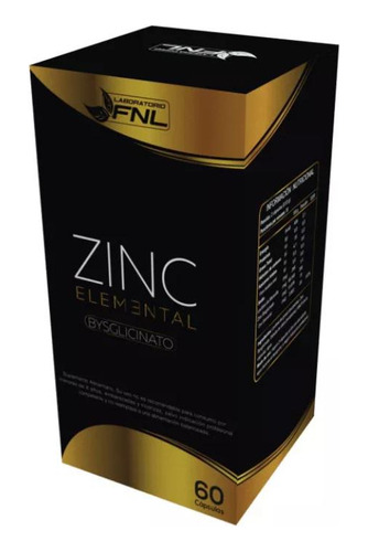 Zinc Elemental Bysglicinato Fnl (60caps) Sabor Sin Sabor