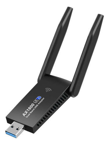 Adaptador Usb Wifi, 1800 Mbps, Wifi 6, 2.4 Ghz/5 Ghz, Wpa3 C