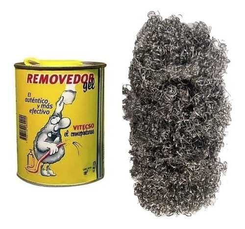 Removedor 1lt + Viruta De Acero Profesional 250 G 