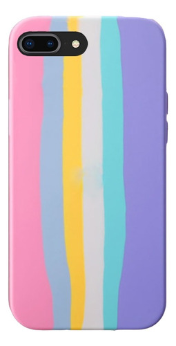 Capa Case Capinha Silicone Para iPhone Arco Iris Rainbow Nf