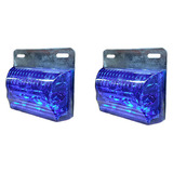 Juego De Faros Led Laterales Camion 24v Azul Poli 26265