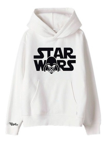 Buzo Buso Saco O Hoodie De Star Wars Blanco Niño