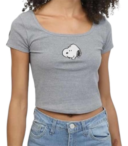 Playera Bordado Snoopy Peanuts M