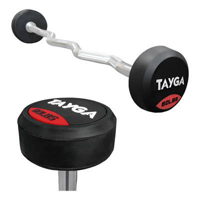 Barra Z Peso Integrado Fijo 60lb Entrenamiento Gym Tayga Negro | Envío gratis