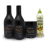 Kit Argan Branco C/ Creme De Pentear 300g - 4 Prod. Maycrene