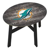 Fan Creations Miami Dolphins Mesa Auxiliar De Madera Envejec