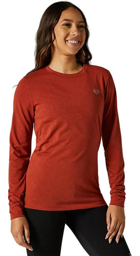 Polera Lifestyle Mujer Snipper Manga Larga Rojo Fox