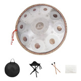 Handpan (tambor De Mano) 10 Notas 432hz 56cm Plata