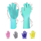 Guantes De Silicona Cepillo Para Lavar Loza, Baño, Aseo