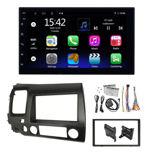 Stereo Pantalla 7 Android Bt + Adaptador Honda Civic 2006/11