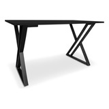 Mesa P/ Escritorio Gamer Jantar 1,00m Qatar Preto/preto Cor Preto