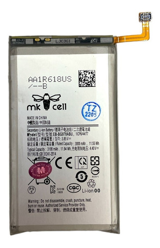 Batería Mk Cell Para Samsung S10e / Bg970abu / 3100 Mah