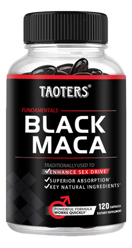 Raíz De Maca Negra 1000 Mg, Suplemento Energético, 120 Cápsu