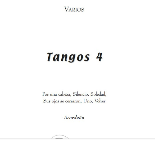Tangos 4 * Carlos Gardel En Acordeón 6 Partituras Digitales
