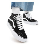 Zapatilla Vans Sk8-hi 2.0 Con Plataforma Black White