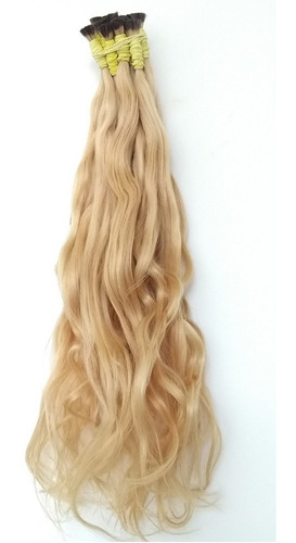 Cabelo Humano Loiro Claro Liso Ondulado De 50 Cm 50 Gr.