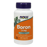 Now Foods Boron  100caps Vegan 3mg Importado Boro Original 
