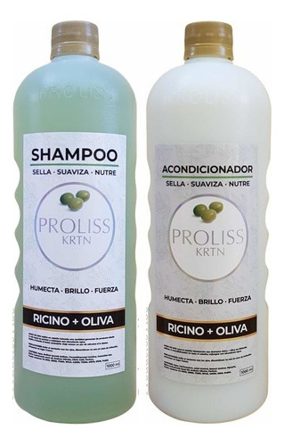 Pack Shampoo + Acondicionador Ricino Oliva - Proliss
