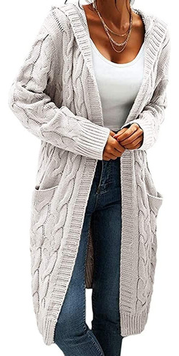 Suéter Largo Con Capucha Para Mujer