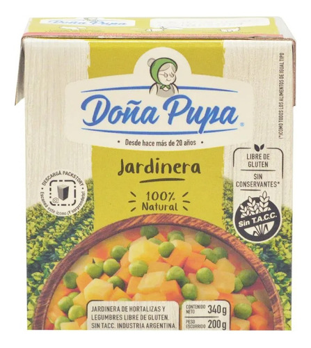 Caja De Jardineras De Hortalizas Doña Pupa Tetra 340g