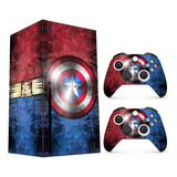 Hk Studio X-box Series X Skin Captain Shield Sin Burbujas, .