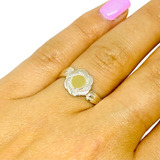 Anillo Flor Jara Plata 925 Oro 18 K Ideal Mujer Novia Ao 065