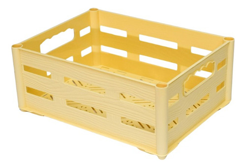 Caja Organizadora Hogar Canasto Apilable Simil Madera Sufin