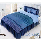 Edrecolcha Luciano King Size Azul Con 3 Cojines 