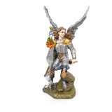 Arcangel San Gabriel En Resina Figura Decorativa 22 Cms 