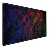 Mousepad Gamer Speed Extra Grande 80x40 Neon Geométrico