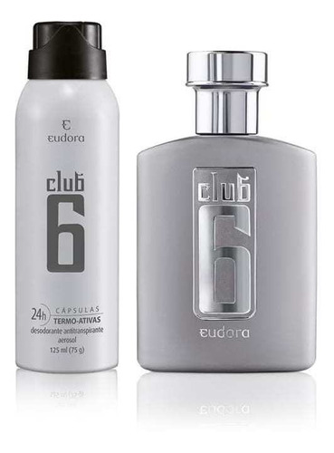 Kit Deo Colônia Club 6 95ml + Desodorante Aerossol - Eudora