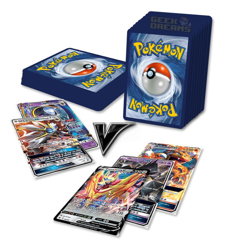 Kit Lote Pokémon 100 Cartas + V + Lendário + Brinde Idioma Portugues Variável