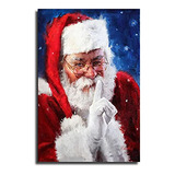 Santa Claus, Arte Lienzo De Navidad Y Póster De Arte D...