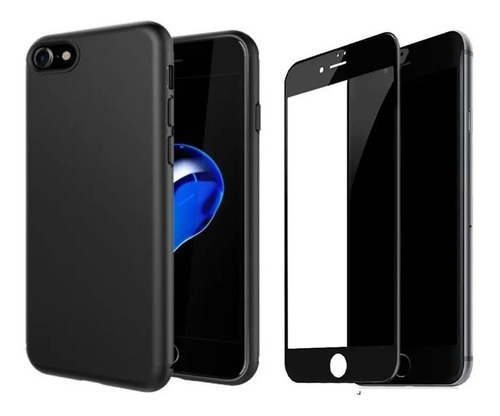 Capa Slim Compatível iPhone 7/8 Se 2020 + Película Vidro 3d