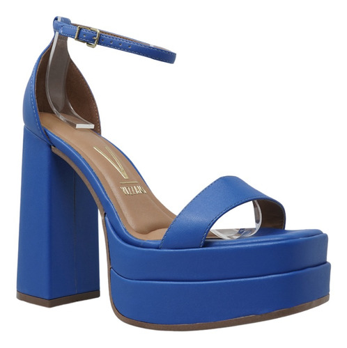 Sandalia Azul De Plataforma Zapatos Mujer Vizzano 1395103