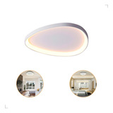 Lustre Plafon Sobrepor Seixos Led Moderno 3000k 28w Branco