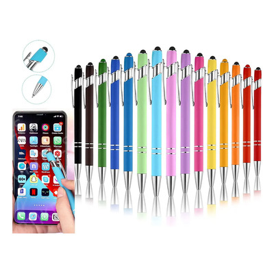 Plumas Bolígrafo 2 en 1 con punta stylus retráctil, bolígrafo metálico con punta stylus para pantallas táctiles, tinta negra de 1,0 mm (colores variados) | MercadoLibre