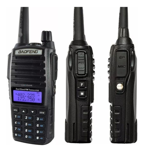 Rádio De Comunicação Baofeng Dual Band + Fone 12 Km Uv 82