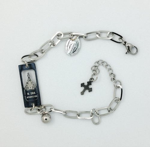 Pulseira Aço Inox Para Consagrados Santíssima Virgem Maria 