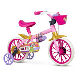 Bike Infantil 3 Anos Feminina Nathor Princesas Disney Aro 12 Cor Rosa