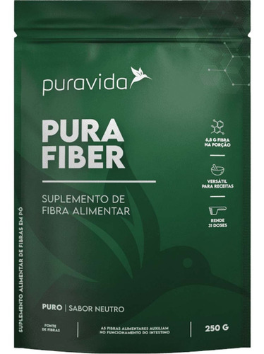 Pura Fiber Puravida - Fibra Alimentar Sabor Neutro 250g