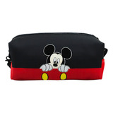 Necessaire Retangular Mickey Assinatura 10x8x20cm - Disney