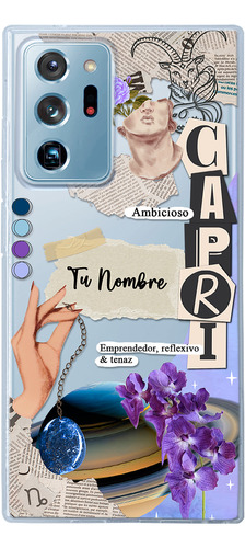 Funda Para Galaxy Mujer Signo Zodiaco Capricornio Con Nombre