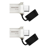 Gigastone Z50 32gb 2-pack 2 En 1 Unidad Flash Otg Dual Usb 3